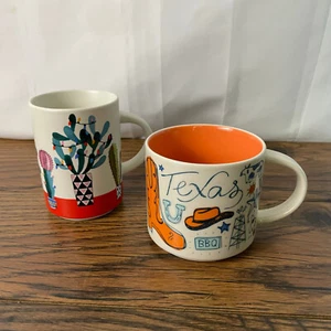 2 tazas Starbucks serie TX Icon y juego coleccionable de vacaciones de cactus de Navidad 2017 - Imagen 1 de 4