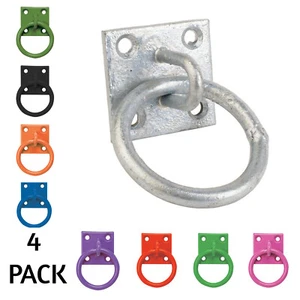 4 X Anillo de Corbata Ecuestre Color Perry en Placa Estable Corbata Caballo Pony - Imagen 1 de 2