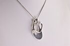 Carolyn Pollack Sterling Silver Couples Heart Together 925 Pendant 18&quot; Chain