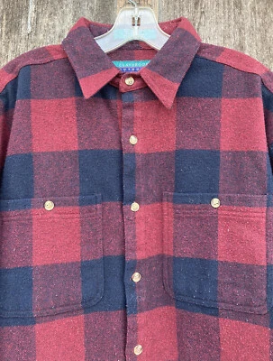 Camisa de franela a cuadros leñador roja y negra vintage Claybrooke para hombre (L) años 90 Foto 1 de 4