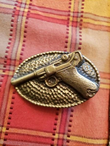 Vintage Lugar brass belt buckle - Picture 1 of 4