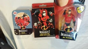 DISNEY INCREDIBLES- MR INCREDIBLE / PUZZLE and JUMBO PLAYING CARD - Picture 1 of 4
