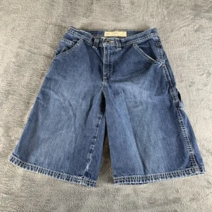 Vintage Gap Denim Carpenter Shorts Boys 16 Blue Baggy Hammer Hook Casual Y2K - Picture 1 of 12