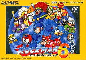Famicom Software Rockman 6 The Greatest Battle In History Condition Box Includin