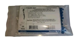 Thomas&Betts 92x2,3 mm Kabelbinder Nylon Blau 80N 100 Stk TY523M-NDT - Bild 1 von 3