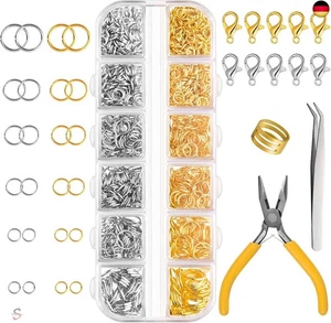 FEPITO 1540 Stück Offene Sprungringe Sprungringe für Schmuckherstellung Zubehör  - Bild 1 von 6