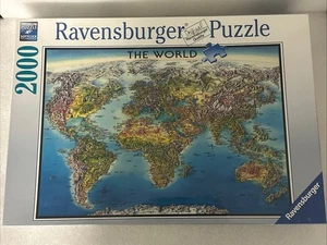 The World - Ravensburger 2000 Piece Map Puzzle 166831 - 2014 - Unopened ! - Picture 1 of 2