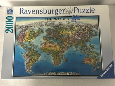 The World - Ravensburger 2000 Piece Map Puzzle 166831 - 2014 - Unopened ! - Image 1 of 2