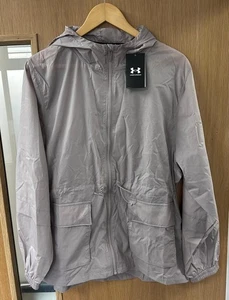 Under Armour Women's Crinkle Woven Jacket In Purple/Grey - Medium - New W Tags - Picture 1 of 11