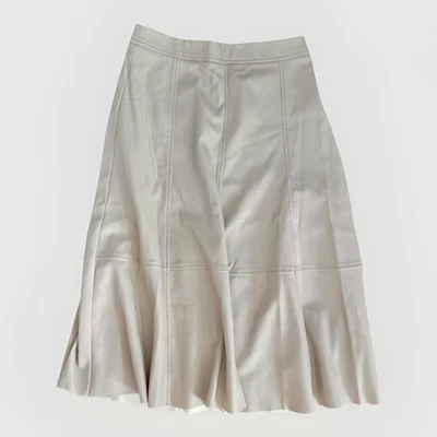 Falda Jacquard Banana Republic Para Mujer Blanco Talla 0 Midi Fiesta Imitación Cuero Foto 1 de 4