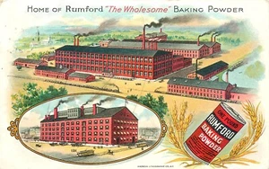 RUMFORD BAKING POWDER FACTORY, PROVIDENCE, RHODE ISLAND, POSTAL VINTAGE (N552) - Imagen 1 de 2