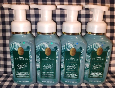 全新 4 件装 Ariel Disney Princess 发泡手皂 8.75 盎司沐浴和身体工作 — 第 1/2 张图片