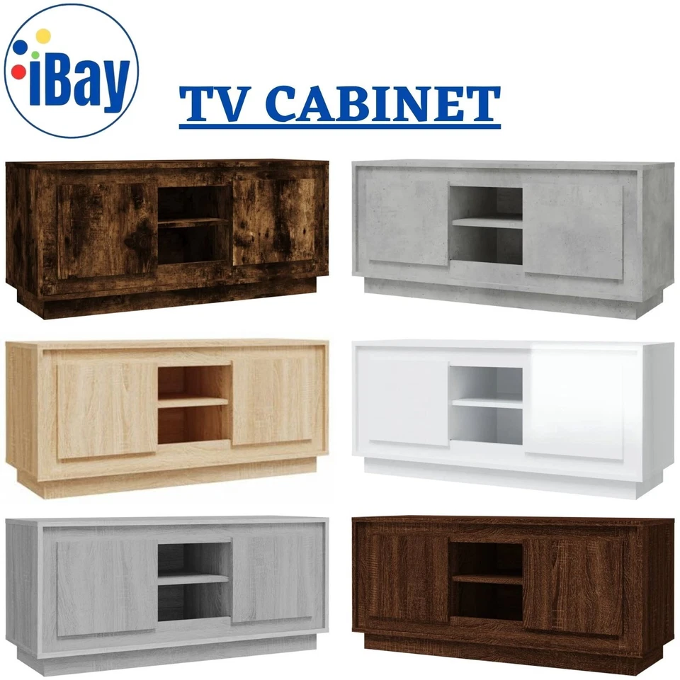 Modern TV Cabinet TV Storage Cupboard Media Entertainment Centre Unit vidaXL - Image 1 of 1