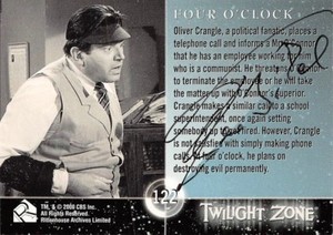Autographed Twilight Zone Card 64 Theodore Bikel Four O'clock