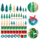 Christmas Decoration Set Mini Pine Trees Miniature Bagged Boxed