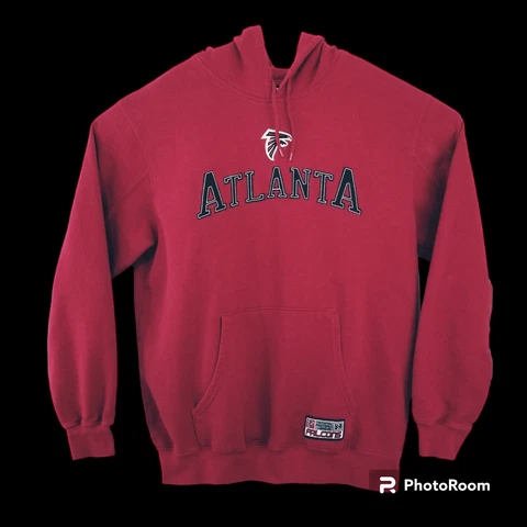 Atlanta Falcon Hoodie Sweatshirt L Red NFL Team Apparel Football Logo Letter Cover