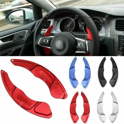Steering Paddle Shifter Extension Interior Alloy Trim Cover Fit For VW Golf 7 - Image 1 of 4