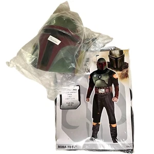 NEW Plus XXL Men's Star Wars Mandalorian BOBA FETT Costume Disney Halloween - Picture 1 of 9