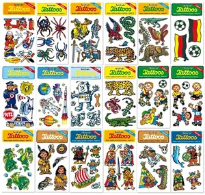 JUNGEN TATTOOS - Tattoo Set Mitgebsel Kindergeburtstag Kinder Party Lutz Mauder - Bild 1 von 51