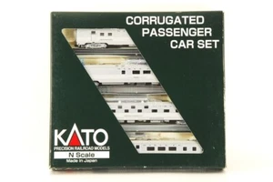 KATO N scale #106-1502 CORRUGATED PASSENGER CAR (SET A) Santa Fe C-6 Very Good③ - Picture 1 of 15