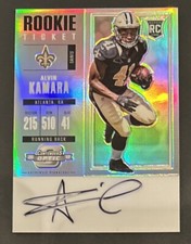 2017 Contenders Optic Alvin Kamara Silver Prizm RC Rookie Auto Autograph #113