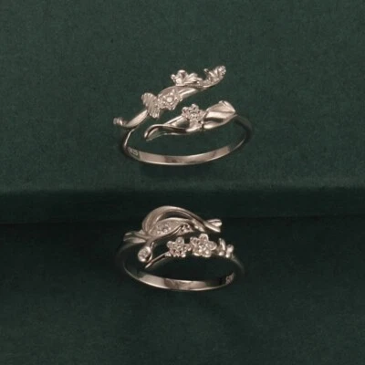 Anillo de Plata Heaven Official's Blessing Hua & Xie Joya Regalo de Navidad Ajustable  Foto 1 de 4