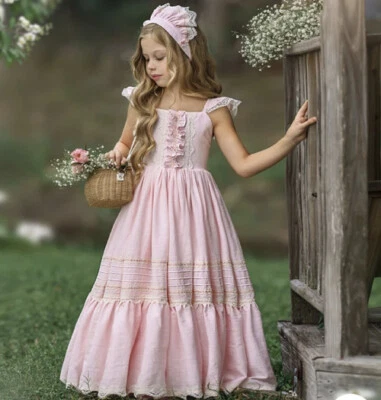 Vestido Dollcake Talla 4 “Algo que comienza con vestido P” Rosa Hasta el Suelo Nuevo con Etiquetas Foto 1 de 4