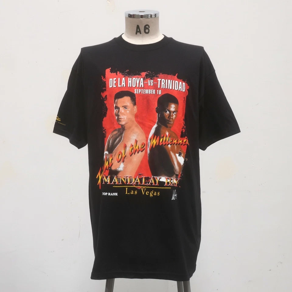 Camiseta de Boxeo Vintage Oscar De La Hoya vs Félix Trinidad 1999 Talla XL Foto 1 de 4