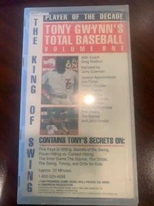 Tony Gwynn’s Total Baseball Vol 1 VHS batting hitting swing and more - Picture 1 of 2