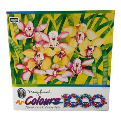 Vintage 1994 RoseArt Sealed Mary Russel Colours “Winter Orchids” 1,000 pc Puzzle - Image 1 of 4