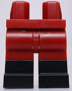 Lego Dark Red Minifig Legs with Black Boots - Picture 1 of 1