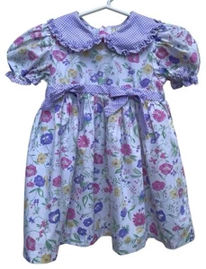 Vintage Baby Togs Toddler Girl Size 2T Floral Party Dress - Picture 1 of 6