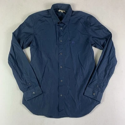 Camisa informal con botones Burberry London para hombre talla 16-41 manga larga azul (ediciones) Foto 1 de 4