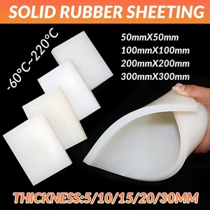 White Silicone Rubber Sheet Pad 50x50/100x100/200x200/300x300mm Thickn 5mm~30mm - Picture 1 of 7