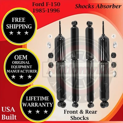 Amortecedores dianteiros e traseiros Monroe OEM para 1985-1996 Ford F-150 2WD garantia vitalícia - Imagem 1 de 4