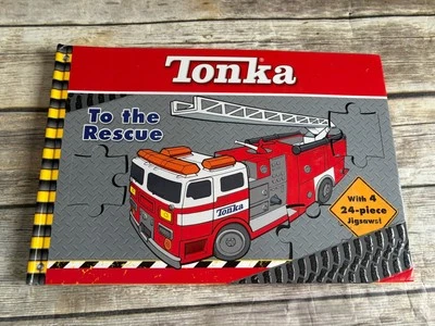 Tonka Rescue Vehicles Deluxe Jigsaw Book - Board book By Tonka -excellent - Image 1 of 4
