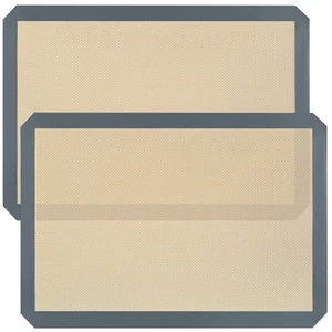 Silicone Baking Mat, Silicone Cookie Sheets for Baking 16.5"L x 11.6"W 2 Pack... - Picture 1 of 7