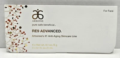 Arbonne RE9 Cuidado Avanzado de la Piel Anti Envejecimiento 7 Piezas Paquetes de Muestra .1 OZ Nuevo Antiguo Stock  Foto 1 de 4