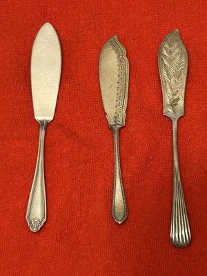 Lote 3 Servidores de Peces Antiguos Walker & Hall & Fenton Bros EPNS Victoriano Grabado Foto 1 de 4