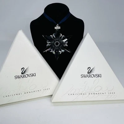 Swarovski 2000 Anual Navidad Copo de Nieve Estrella Ornamento 9445 NR 200001 MiB Foto 1 de 4