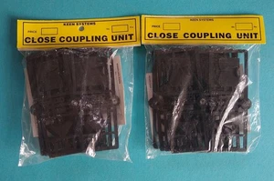 2 Packs Keen Systems for Ratio 4mm OO EM Gauge Plastic Coach Close Couplng Unit - Picture 1 of 2