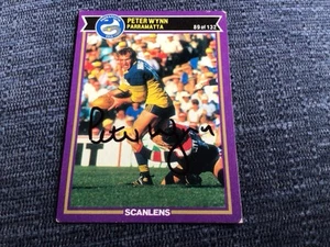 Peter Wynn Parramatta Eels 1987 Scanlens Signed Nrl Trading Card NSW Australia # - Picture 1 of 1
