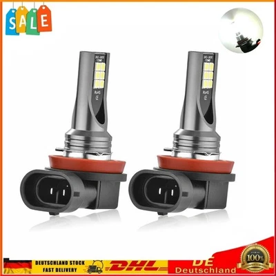 PUGK 2x H11 H8 55W LED Nebelscheinwerfer Auto Xenon Lampen DC12-24V Birnen 6500K Weiß