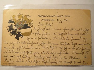 Realgymnasial-Sport-Club Freiberg - 1909 - insegna a colori / cartellino - Studentika - Foto 1 di 1