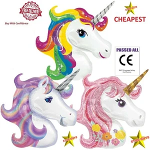 Foil Unicorn Balloon GIANT 1M+ Large Kids Birthday Party Helium Decoration Love - Picture 1 of 6