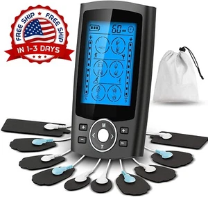 24 Modos Unidad Almohadillas Electrodos TENS Estimulador Muscular Terapia Alivio - Bild 1 von 8