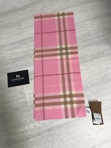 BURBERRY GIANT CASHMERE SCARF CANDY PINK CHECK 8022678 UNISEX RRP £449 - Picture 1 of 4