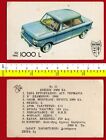#24281 Greece 1960s. Car NSU-1000L. Collectible card.