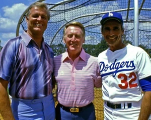 Impresión fotográfica de DON DRYSDALE VIN SCULLY SANDY KOUFAX LA Dodgers - Imagen 1 de 1