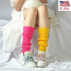 Winter Warm Knit Crochet High Knee Leg Warmers Legging Boot Socks Slouch US